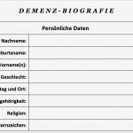 Biografiearbeit Mit Alten Menschen Vorlagen Angenehm Vorlage Download Demenz Biografiebogen Word