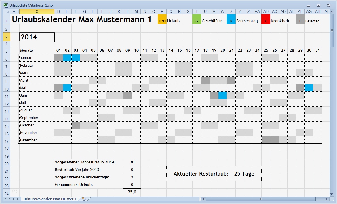 Bonussystem Für Mitarbeiter Vorlage Bewundernswert Ansprechender Excel Urlaubskalender Für Den Arbeitsplatz