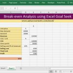 Break even Point Excel Diagramm Vorlage Schön Break even Tar Profit Analysis with Excel Goal Seek