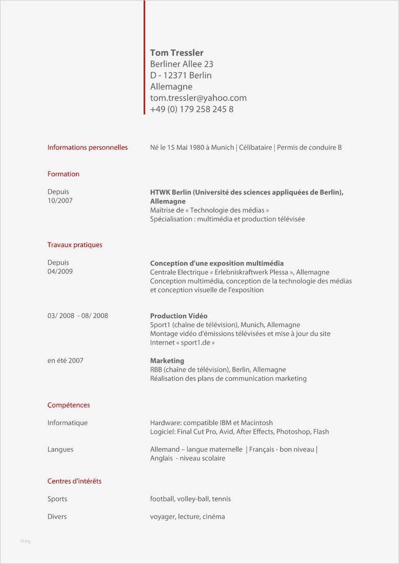 Brief Französisch Vorlage Erstaunlich Bewerbung Franzoesisch Muster