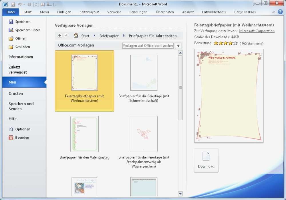 Briefpapier Word Vorlagen Kostenlos Best Of Word Buntes Briefpapier Und ornamente Pctipp