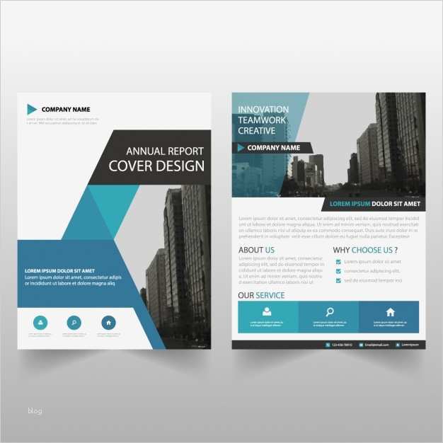 Broschüre Vorlage Download Beste Blaues Dreieck Broschüre Vorlage