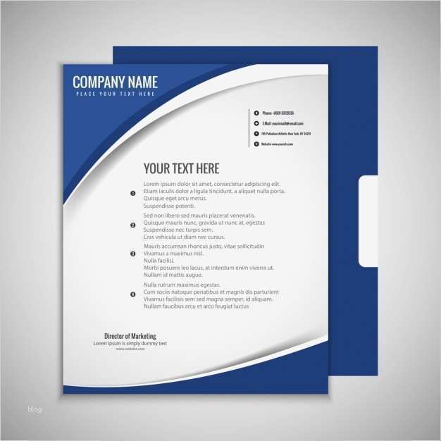 Broschüre Vorlage Kostenlos Angenehm Blau Wellig Broschüre Vorlage