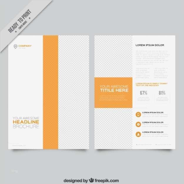 Broschüre Vorlage Kostenlos Einzigartig Broschüre Vorlage Mit orangefarbenen Streifen
