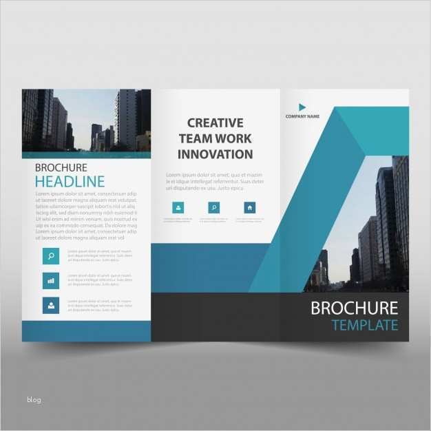 Broschüre Vorlage Kostenlos Gut Blue Trifold Prospekt Broschüre Vorlage