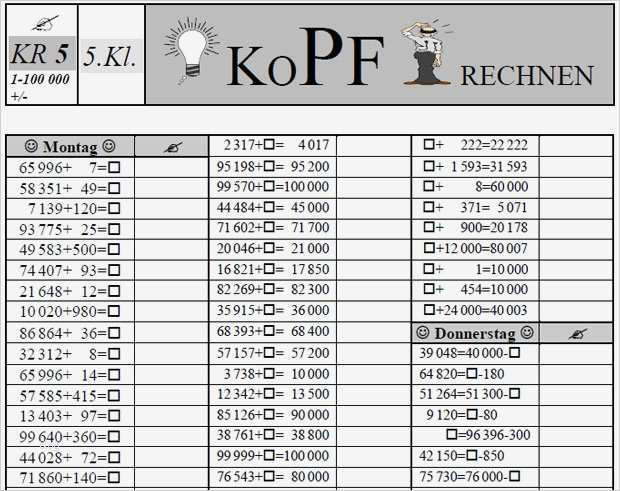 Brüche Memory Vorlage Schön Kopfrechnen 5 Klasse Wochenblätter