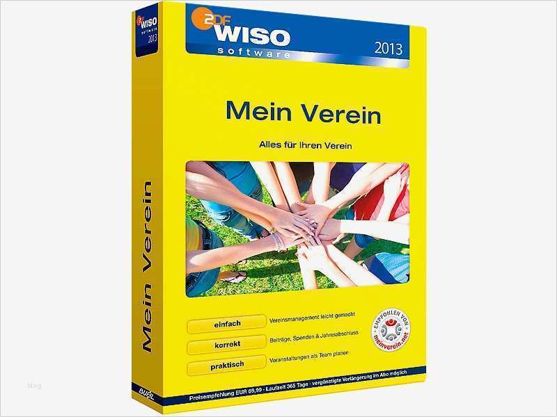 Buchführung Verein Vorlagen Luxus Wiso Mein Verein 2013