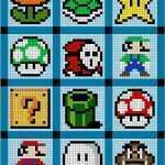 Bügelperlen Untersetzer Vorlagen Großartig Mario Quilt
