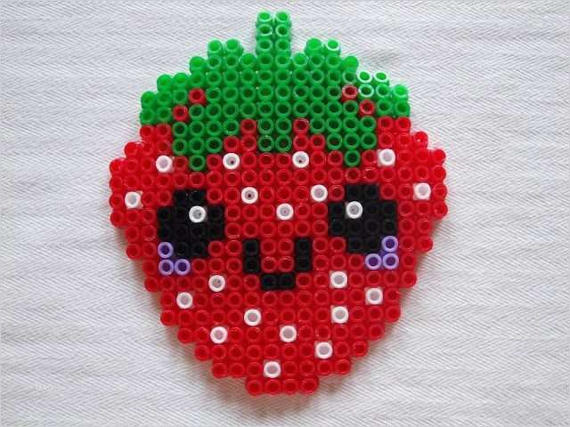 Bügelperlen Untersetzer Vorlagen Gut Bügelperlen Vorlage Erdbeere