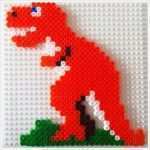 Bügelperlen Vorlagen Dino Cool T Rex Dinosaur Hama Beads by Elenailyina78