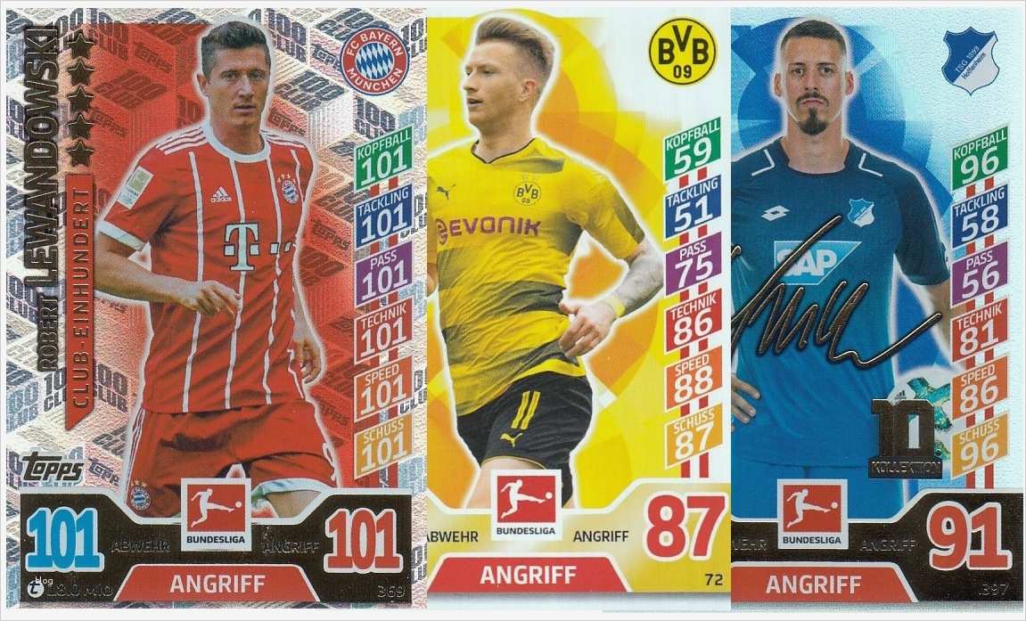 Bundesliga Vorlagen 17 18 Cool topps Match attax 17 18 Alle 2017 2018 Karten Günstig