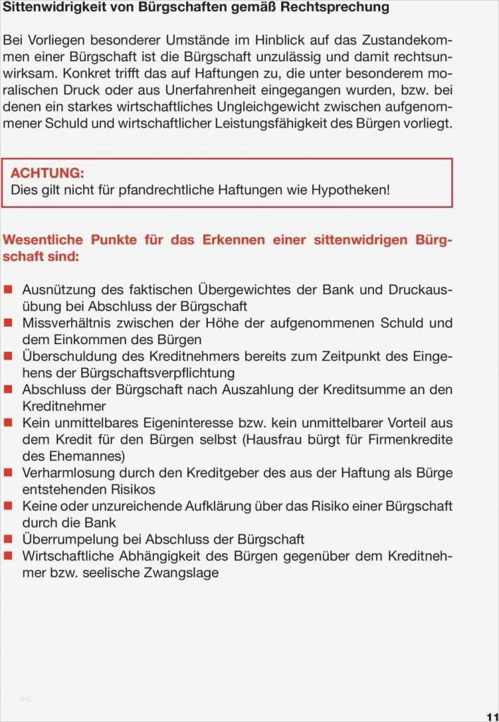 Bürgschaft Vorlage Kredit Genial Kreditsicherheiten Im Überblick Pdf