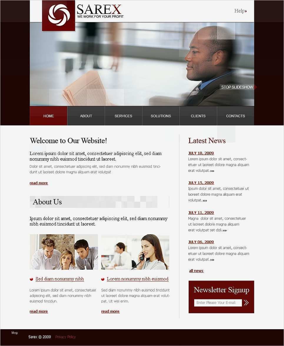 Business Homepage Vorlagen Cool Website Vorlage Für Business Und Dienstleistungen