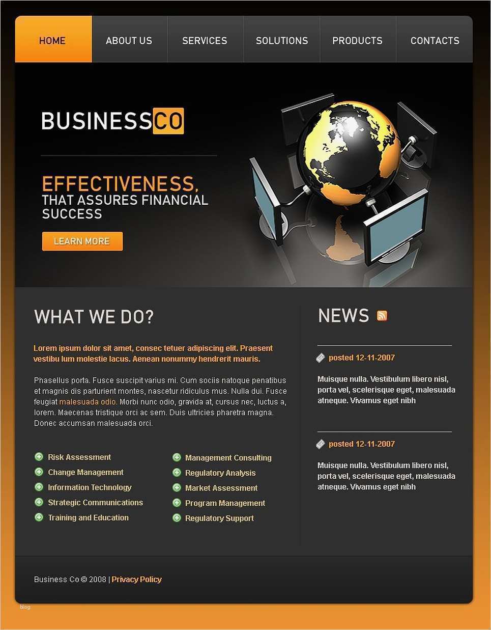 Business Homepage Vorlagen Wunderbar Website Vorlage Für Business Und Dienstleistungen