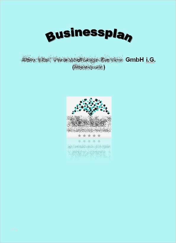 Businessplan Design Vorlage Gut Deckblatt Businessplan Kostenloser Download