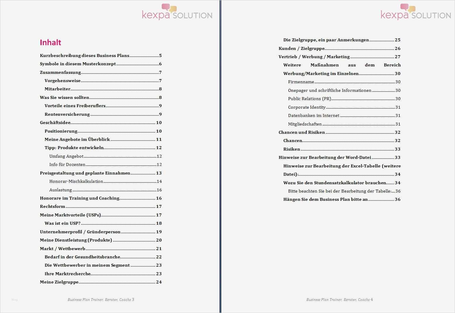 Businessplan Design Vorlage Neu Business Plan Berater Trainer Coach