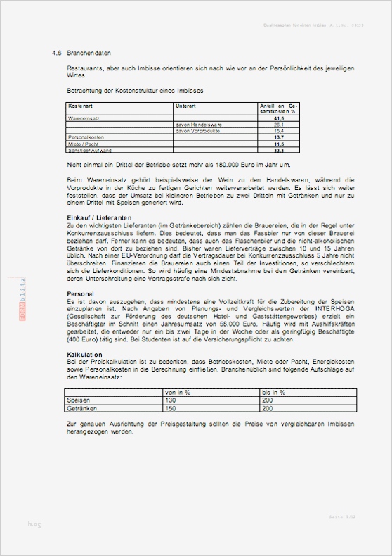 Businessplan Franchise Vorlage Erstaunlich Businessplan Imbiss Vorlage Zum Download