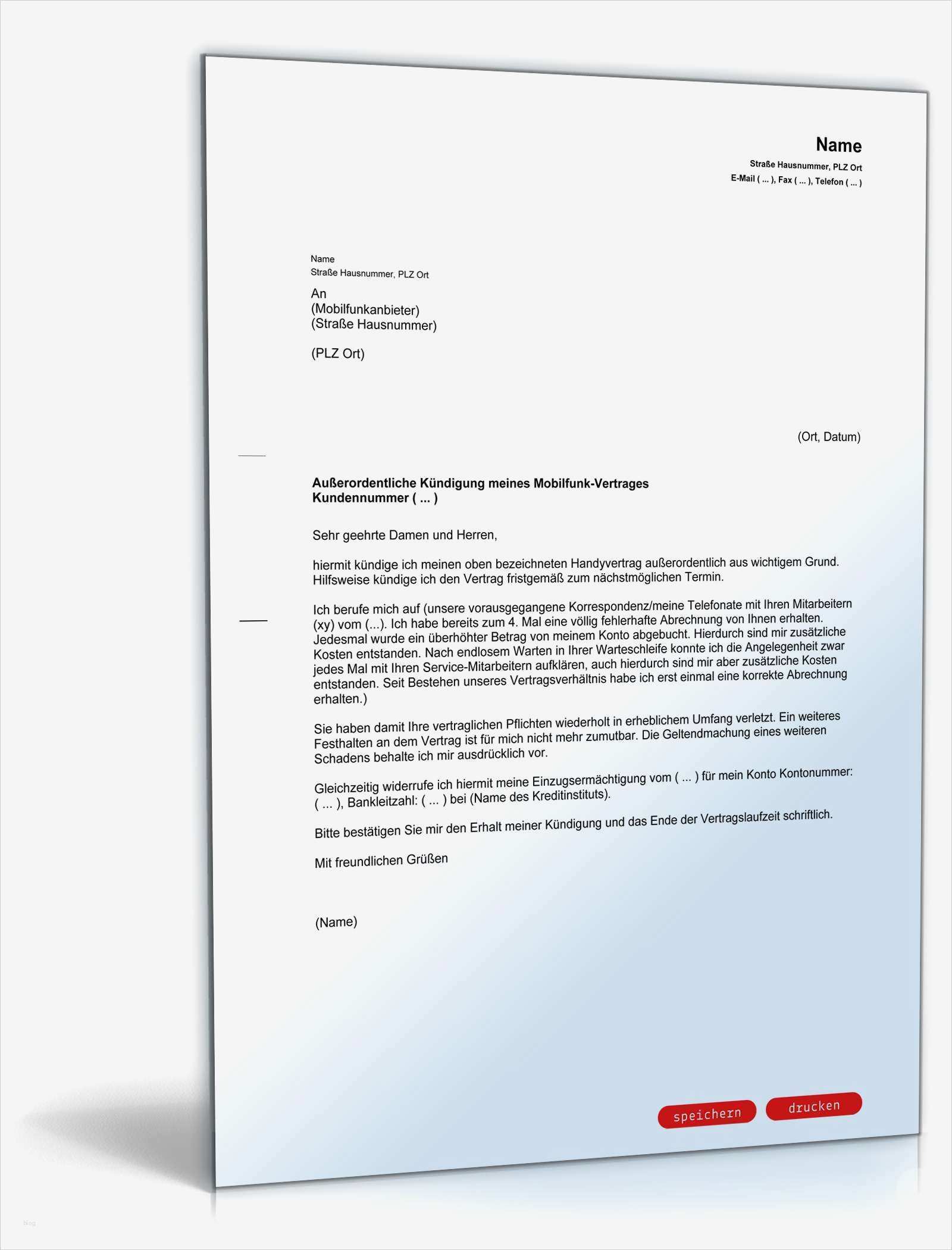 Businessplan Vorlage Für Jobcenter Schön Fristlose Kündigung Handyvertrag