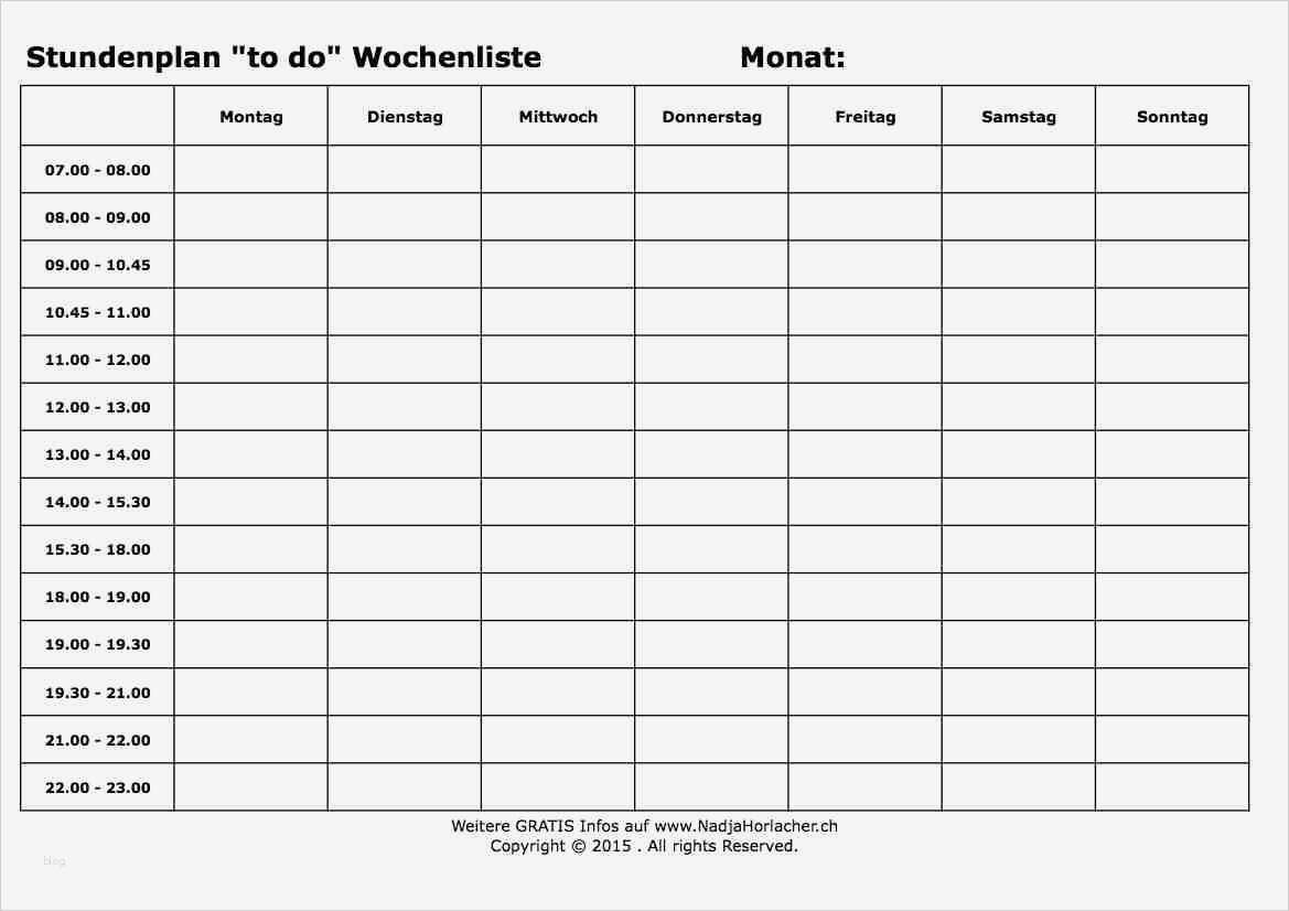 Carnet ata Excel Vorlage Gut Fein Wochenplaner Vorlage Druckbar Ideen Entry Level