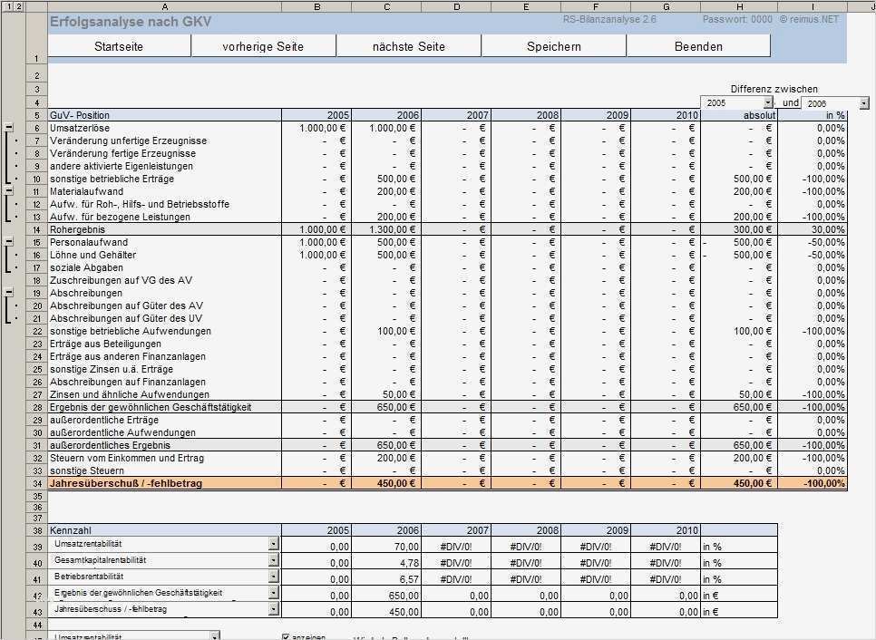 Cash Flow Berechnung Excel Vorlage Kostenlos Erstaunlich Bilanz Analyse Excel tool Zur Ermittlung Von Kennzahlen