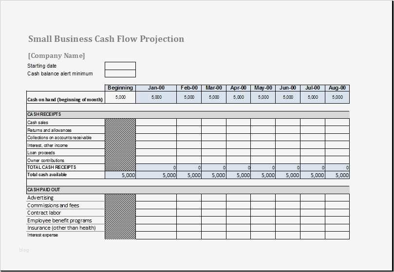 Cash Flow Forecast Template beepmunk