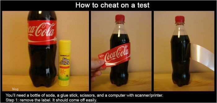 Coca Cola Etikett Vorlage Süß How to Cheat On A Test Damn Cool