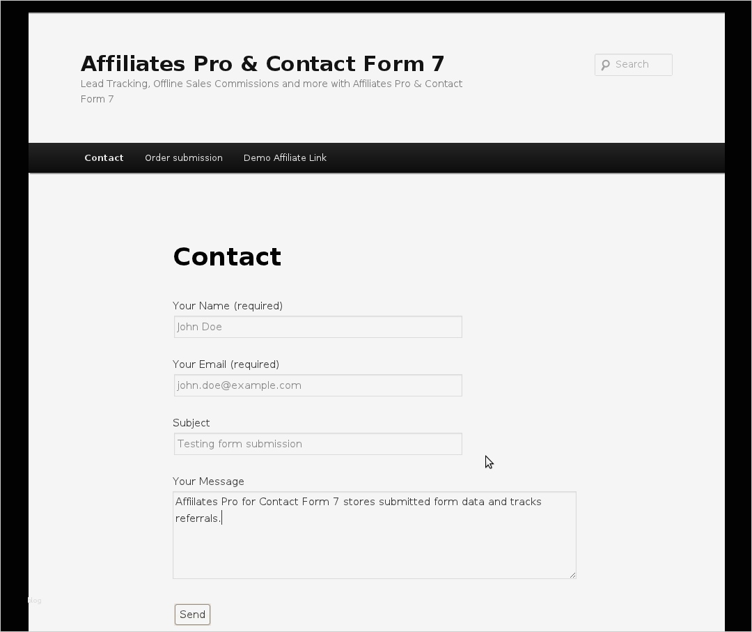 Contact form 7 Vorlagen Angenehm Affiliates Pro & Contact form 7 Integration