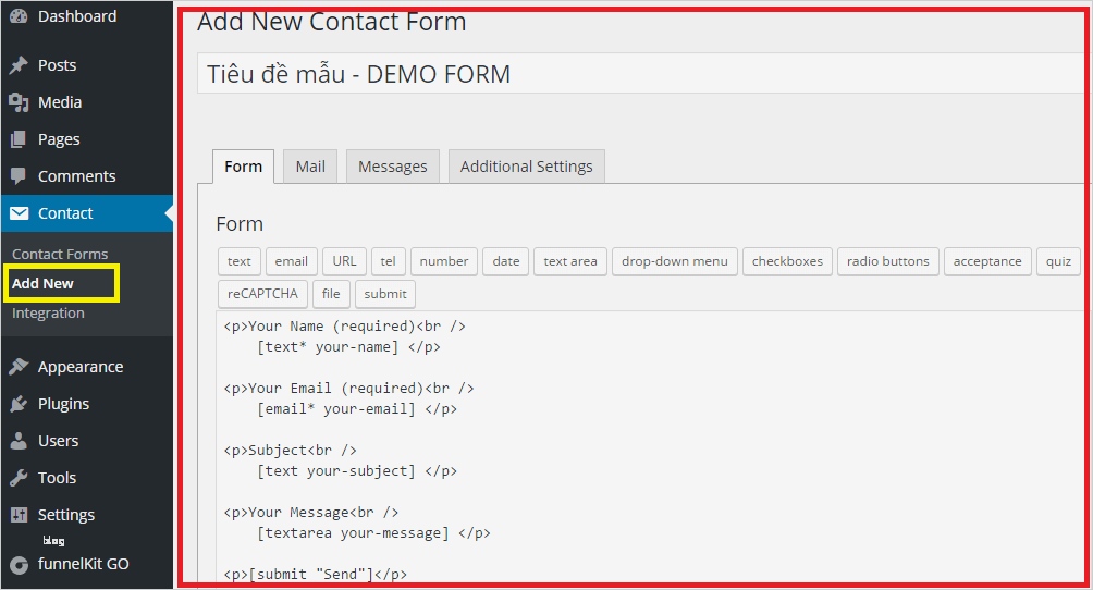 Contact form 7 Vorlagen Gut Sử Dụng Plugin Contact form 7 Cơ Bản Kiemtiencenter