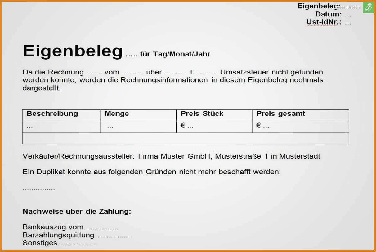 Copyright Homepage Vorlage Wunderbar 7 Eigenbeleg Vorlage