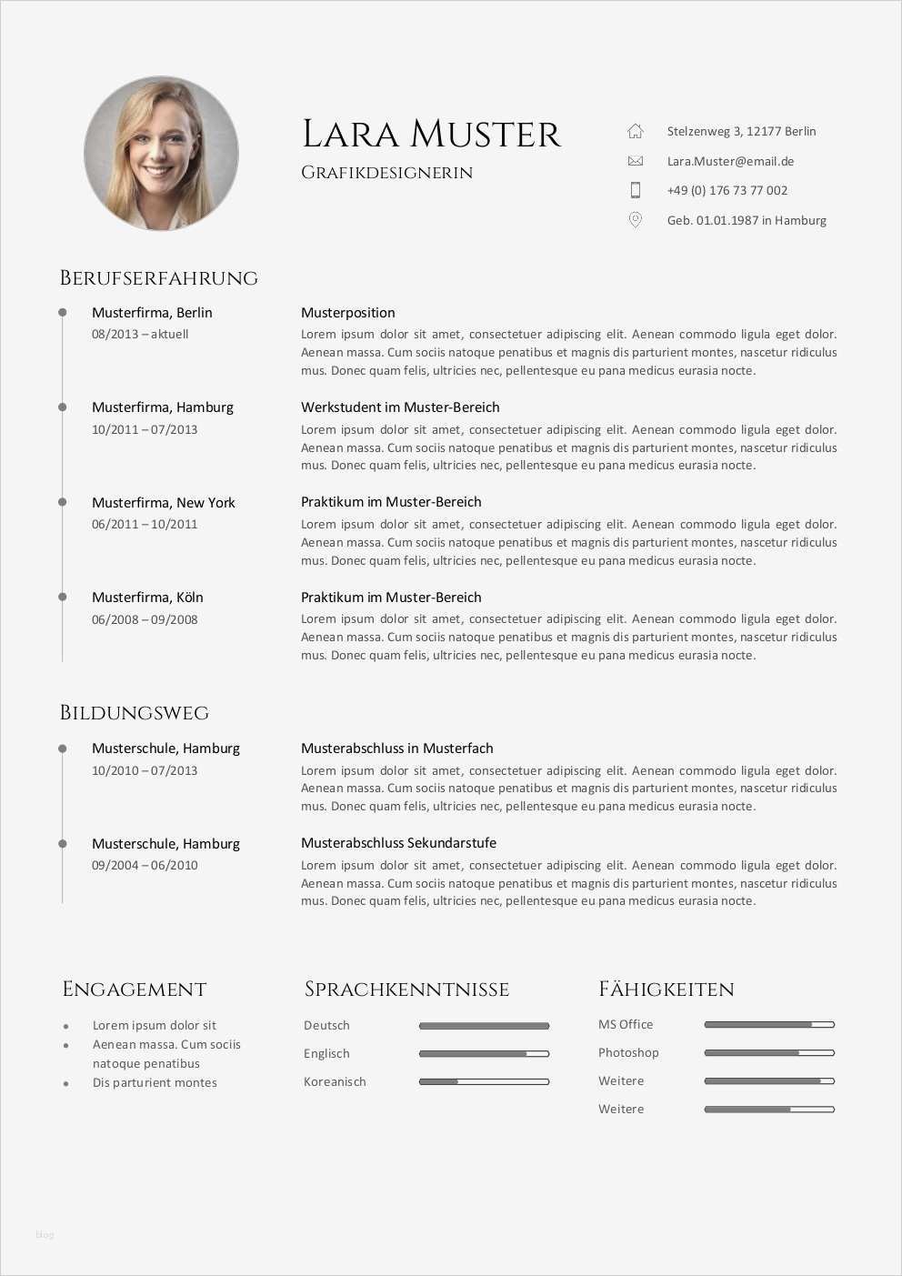Cv English Vorlage Best Of Premium Bewerbungsmuster 7