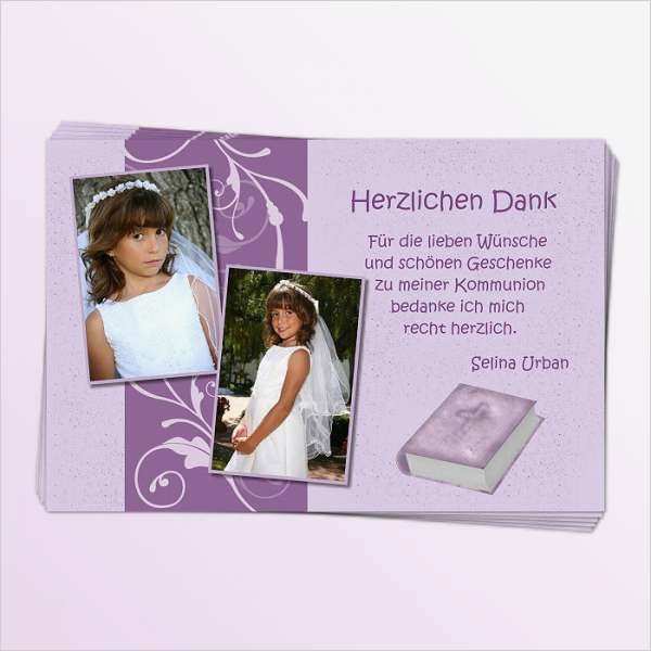 Dankeskarte Kommunion Vorlage Cool Danksagung Zur Kommunion Oder Konfirmation