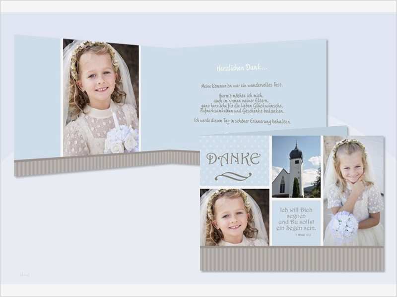 Dankeskarte Kommunion Vorlage Neu Danksagung Kommunion Konfirmation "schöne Streifen"