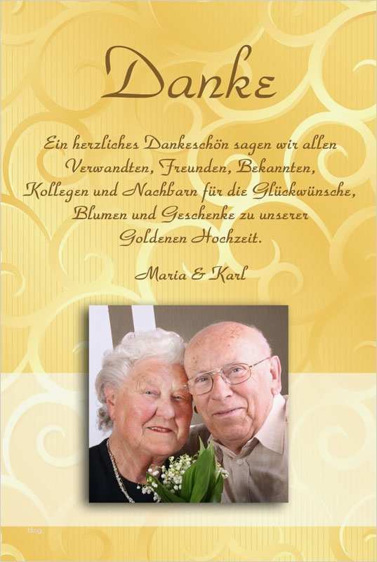 Danksagung Goldene Hochzeit Vorlage Neu Dankeskarten & Danksagungen Zur Goldenen Hochzeit