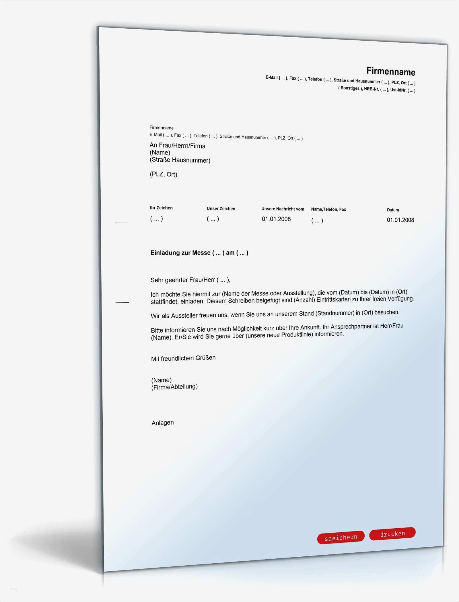 Dankschreiben An Kunden Vorlage Angenehm Einladung Messebesuch Englisch Deutsch