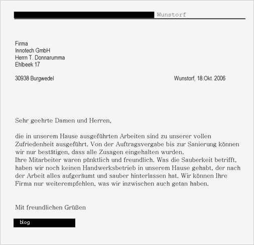 Dankschreiben An Kunden Vorlage Cool Briefe Zufriedener Innotech Kunden