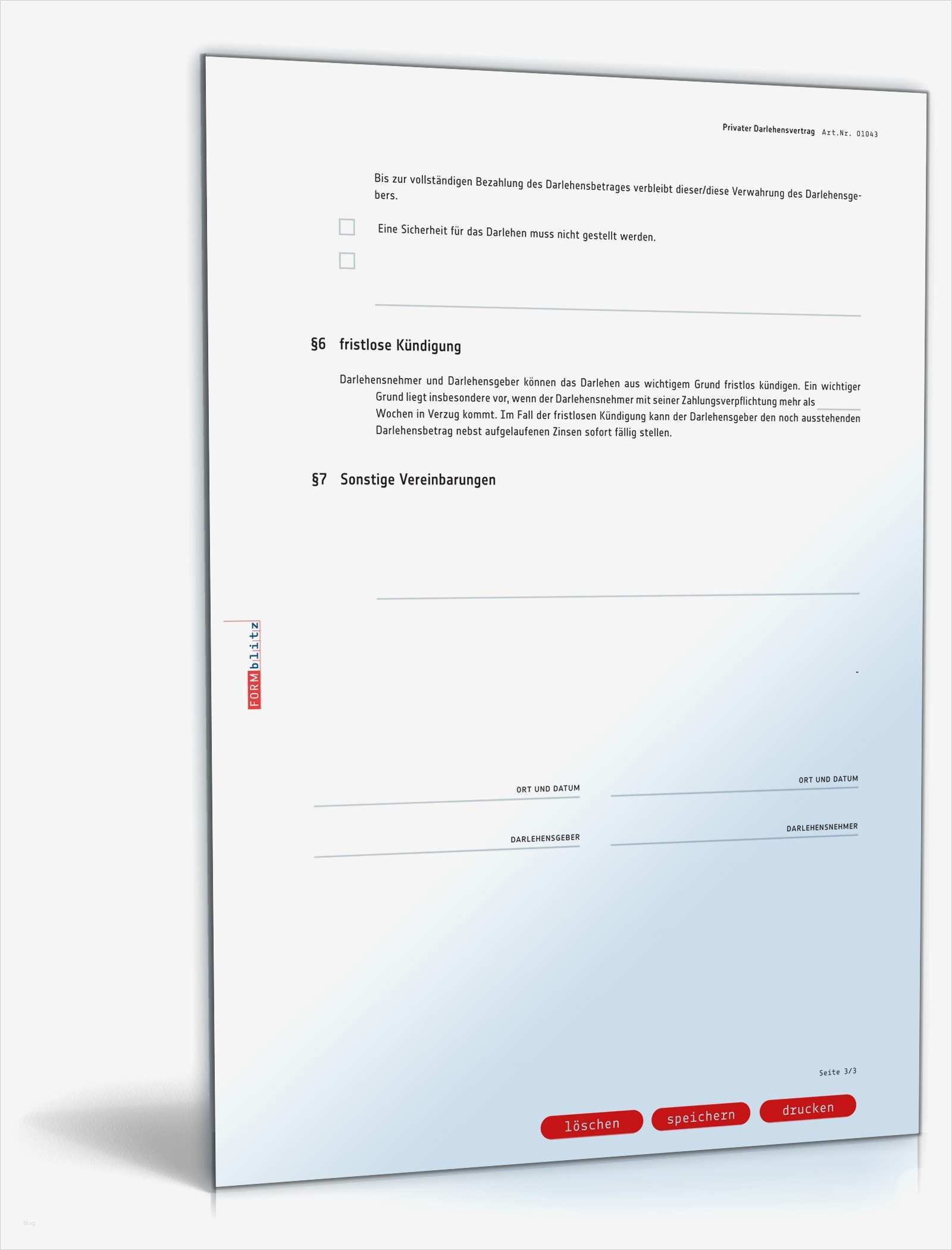 Darlehensvertrag Privat Ohne Zinsen Vorlage Erstaunlich Privater Darlehensvertrag Rechtssicher Geld Verleihen