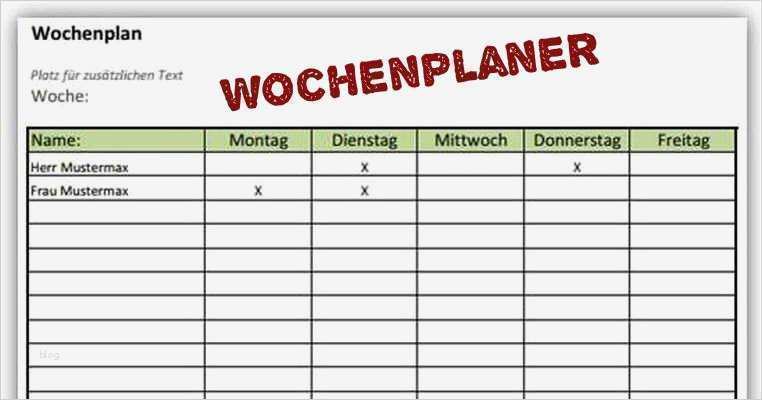 Dienstplan Vorlage Word Bewundernswert Großzügig Excel Vorlage Wochenplaner Zeitgenössisch