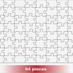 Din A4 Puzzle Vorlage Wunderbar Blank Puzzle form 64 Pieces Stock Vector