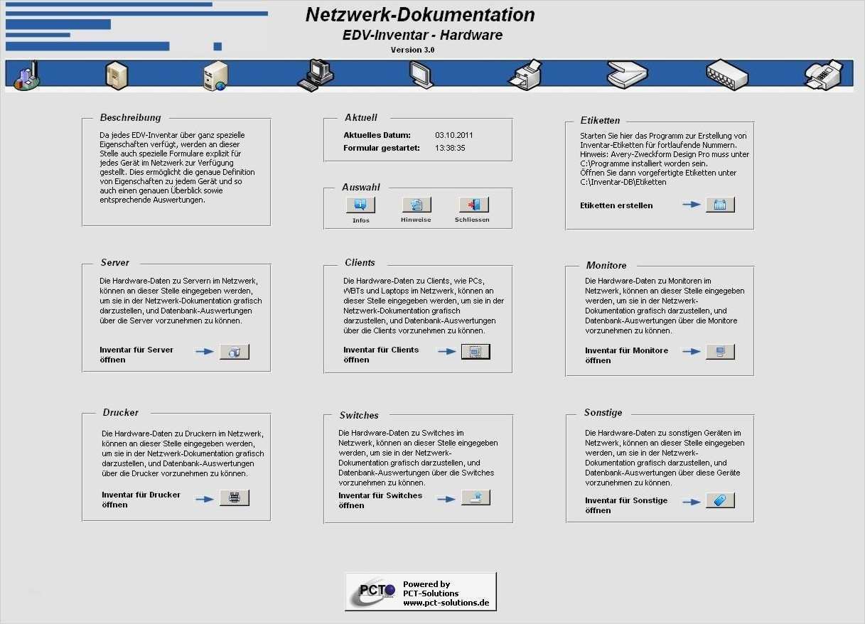 Dokumentation Netzwerk Vorlage Luxus Pct solutions