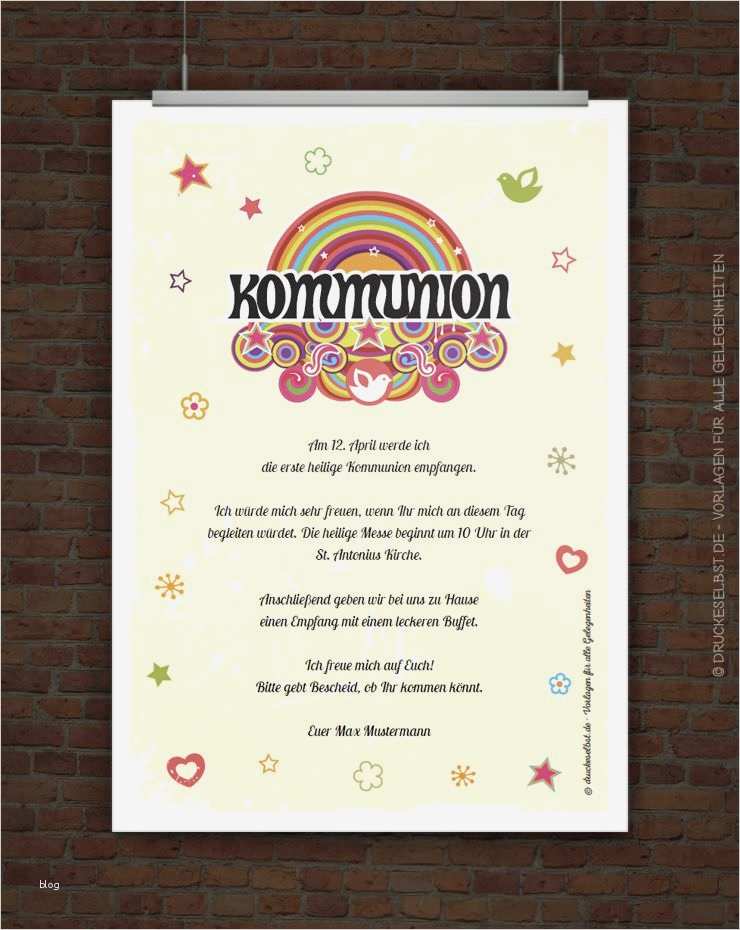 Druckeselbst De Vorlagen Best Of Drucke Selbst Kostenlose Kommunioneinladung Zum Ausdrucken