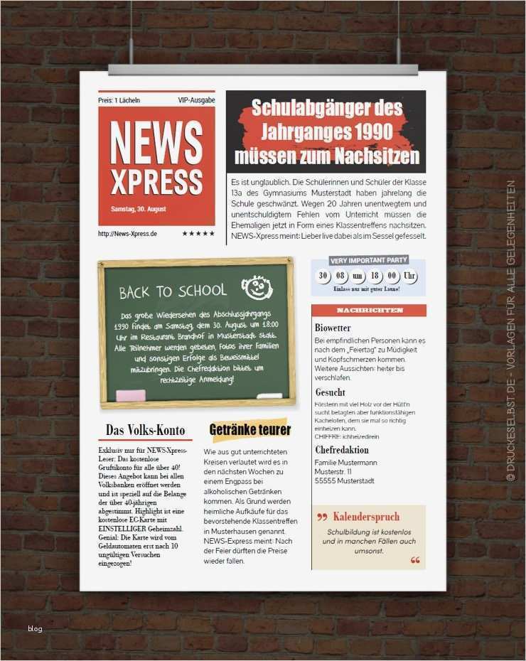 Druckeselbst De Vorlagen Genial Drucke Selbst Lustige Einladung Zum Klassentreffen