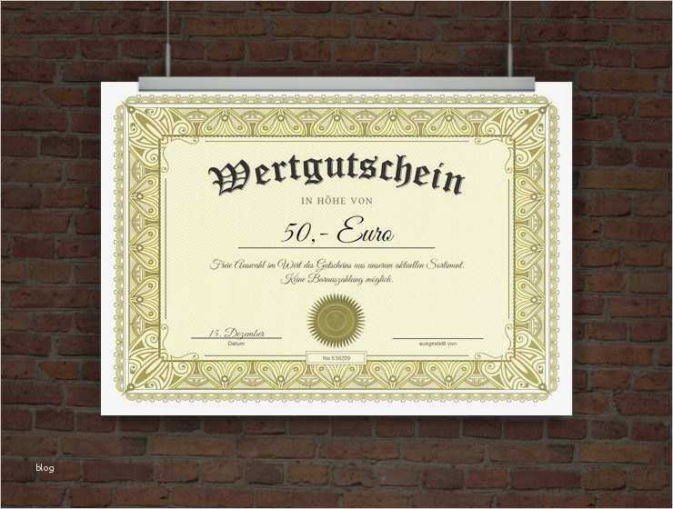 Drucke selbst Origineller Gutschein