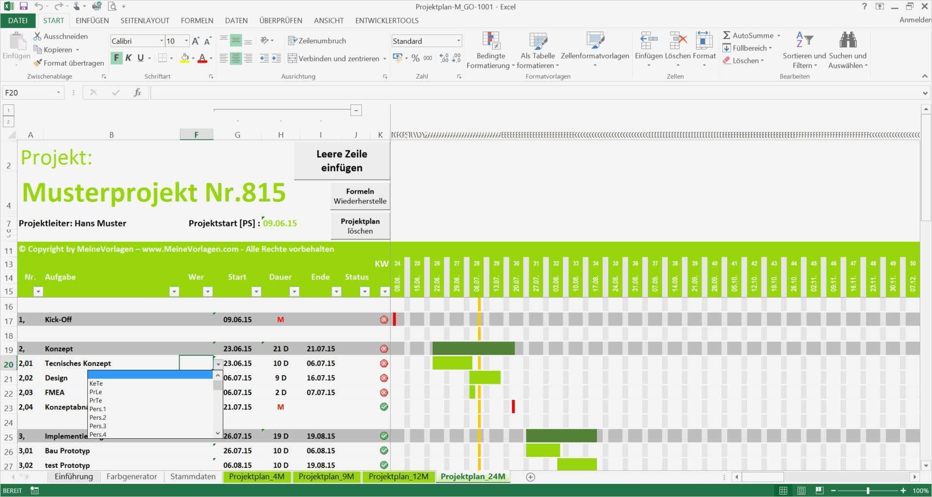 Einarbeitungsplan Erstellen Vorlage Beste Projektplan Excel