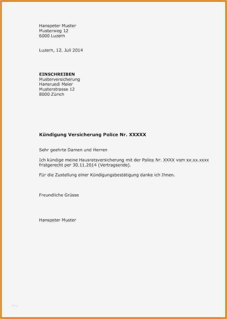 Einfache Kündigung Vorlage Elegant 11 Vorlage Kündigung
