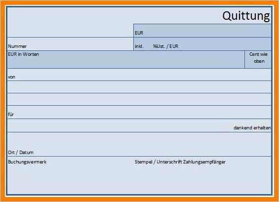 Einfache Kündigung Vorlage Genial 9 Einfache Quittung Vorlage