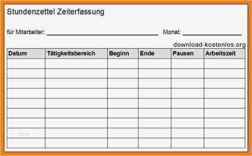 Einfacher Businessplan Vorlage Kostenlos Elegant 9 Vordruck Stundenzettel