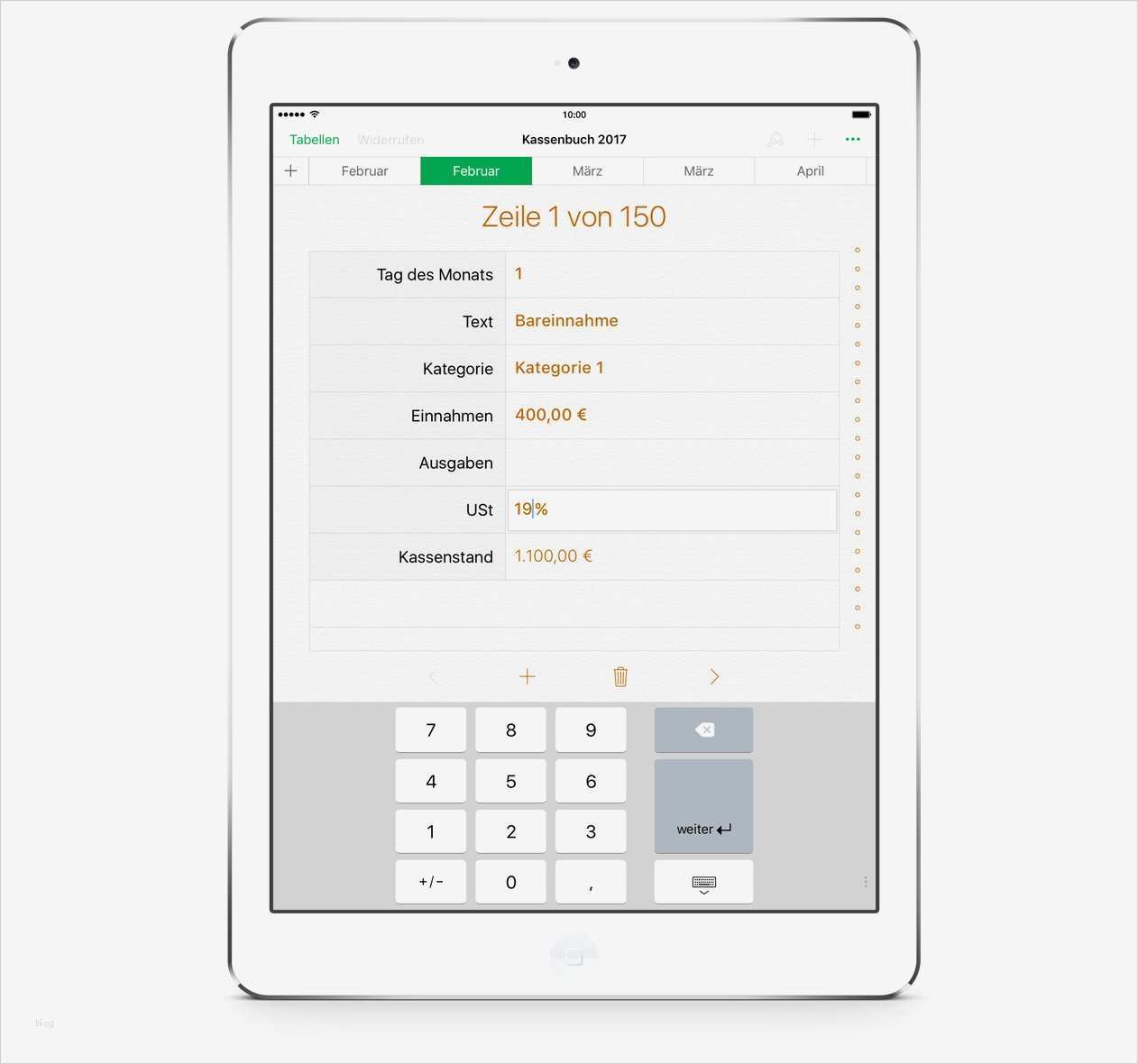 Einfaches Kassenbuch Vorlage Schönste Numbers Vorlage Kassenbuch 2017 Mit Ust