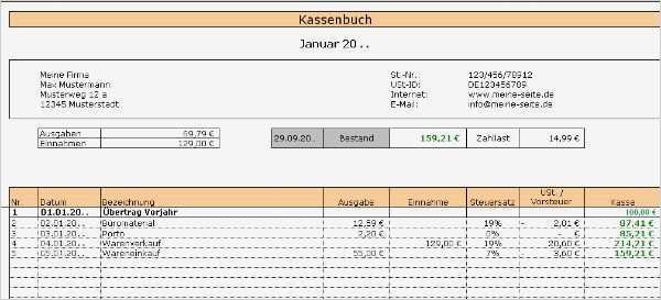Einfaches Kassenbuch Vorlage Wunderbar Schnell Und Bequem Mit Der Kassenbuch Vorlage Arbeiten