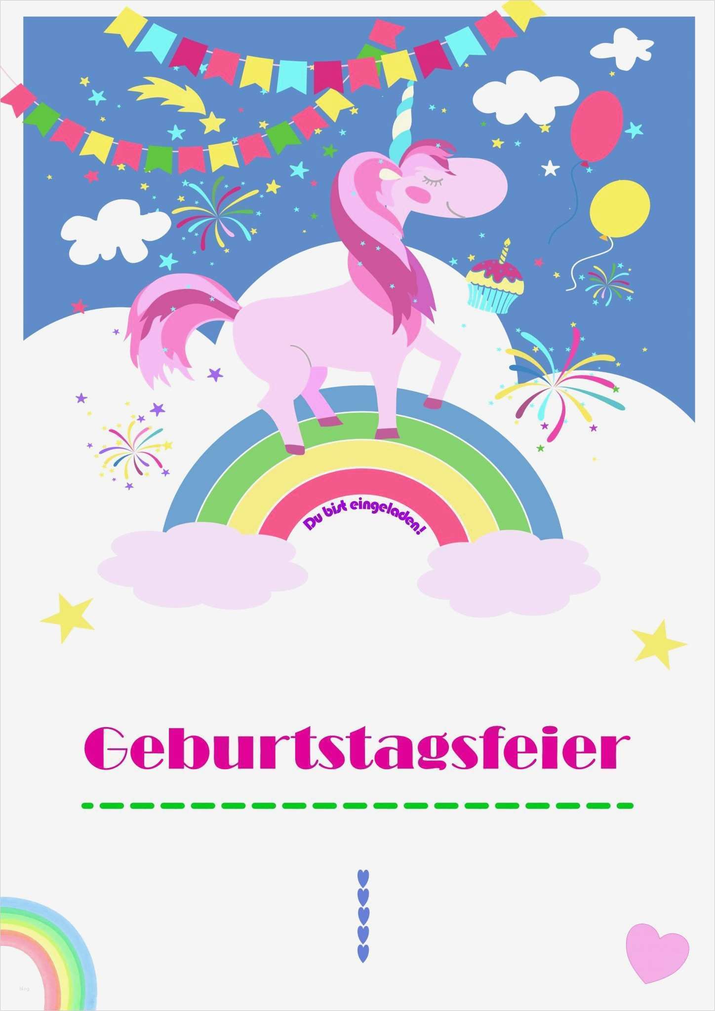 Einhorn Einladung Vorlage Einzigartig Einhorn Einladung ⋆ Kindergeburtstag Planen