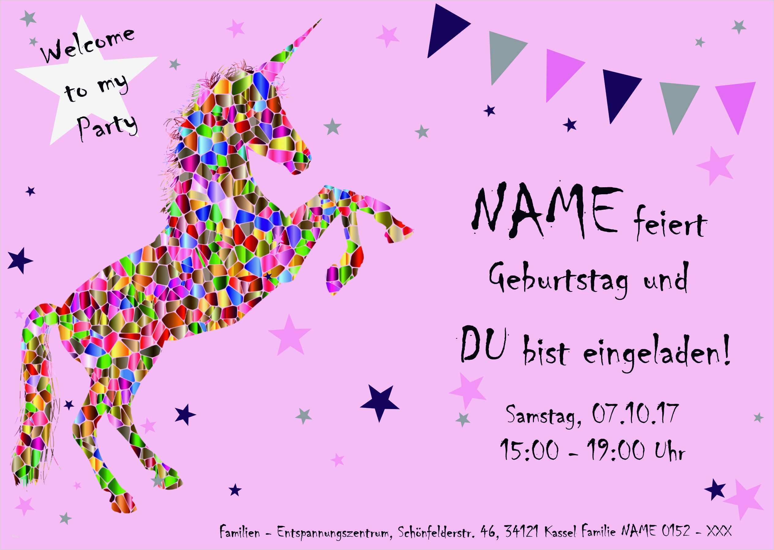 Einhorn Einladung Vorlage Erstaunlich Einhorn Geburtstag In Kassel